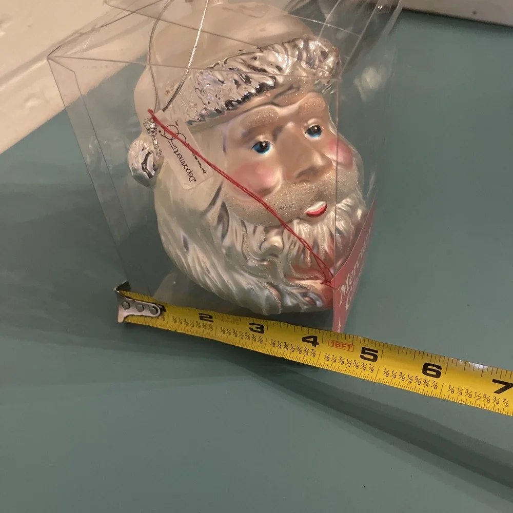 Dept 56 Mercury Glass Oversized Santa‎ Ornament Rare Holiday Christmas